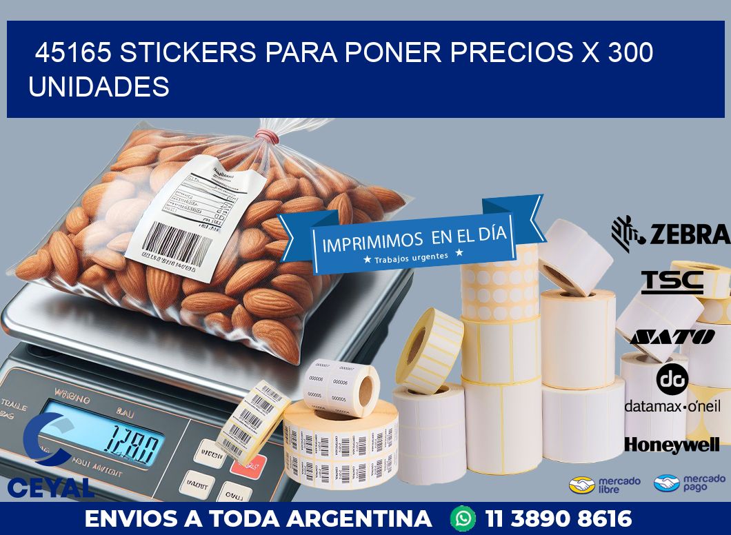 45165 STICKERS PARA PONER PRECIOS X 300 UNIDADES