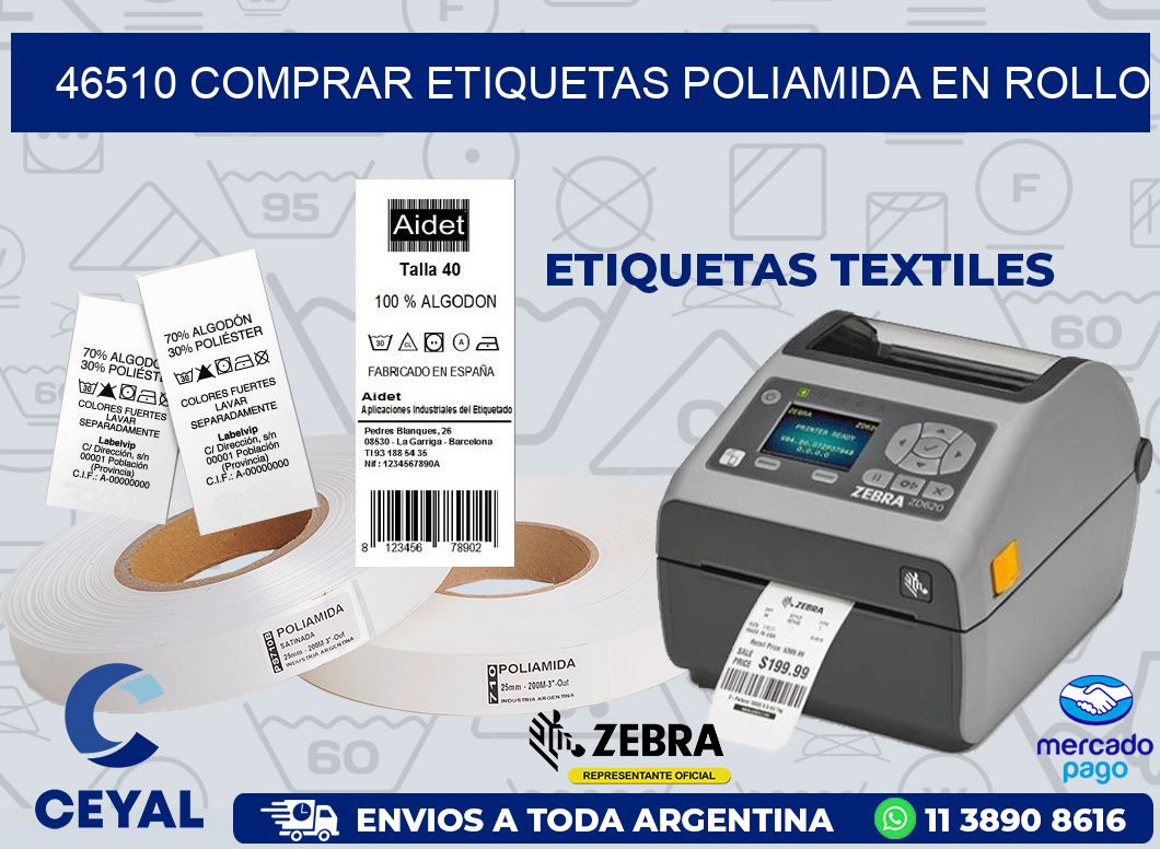 46510 COMPRAR ETIQUETAS POLIAMIDA EN ROLLO