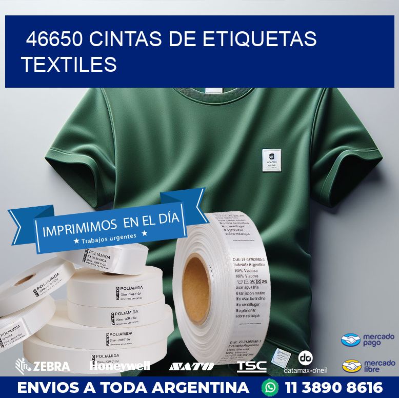 46650 CINTAS DE ETIQUETAS TEXTILES
