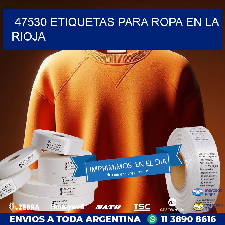47530 ETIQUETAS PARA ROPA EN LA RIOJA