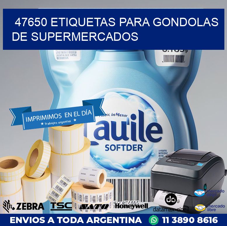 47650 ETIQUETAS PARA GONDOLAS DE SUPERMERCADOS