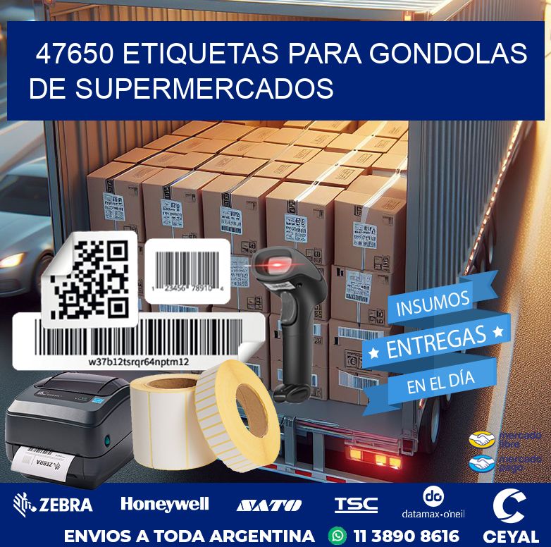 47650 ETIQUETAS PARA GONDOLAS DE SUPERMERCADOS