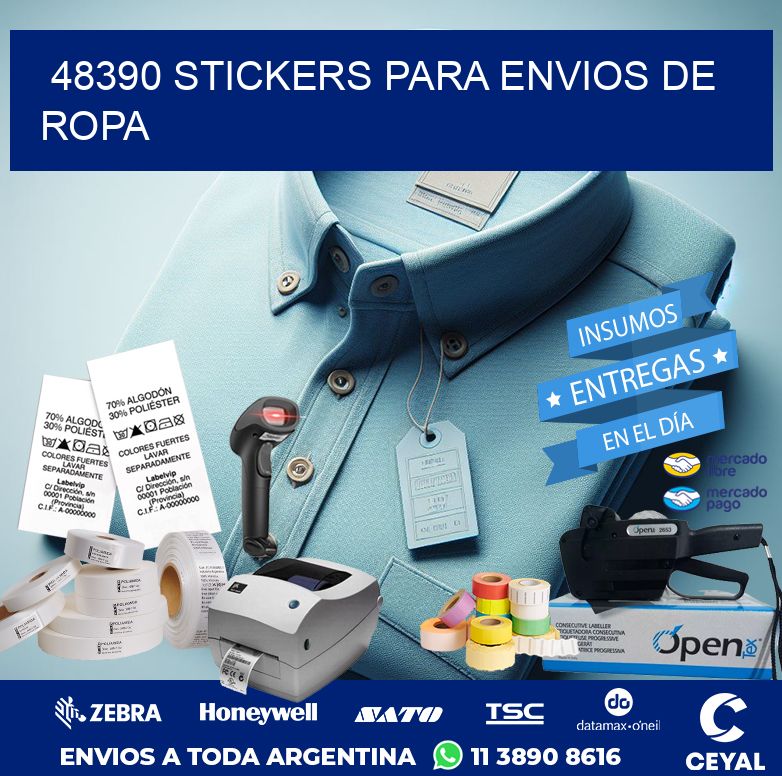48390 STICKERS PARA ENVIOS DE ROPA