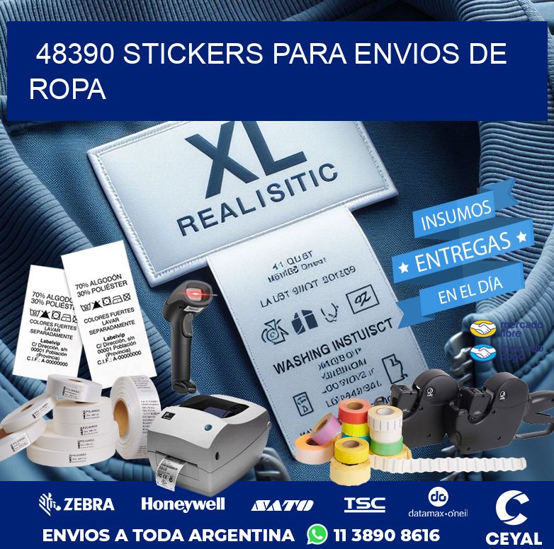 48390 STICKERS PARA ENVIOS DE ROPA