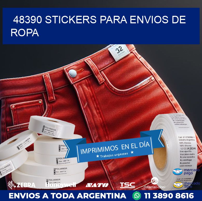 48390 STICKERS PARA ENVIOS DE ROPA