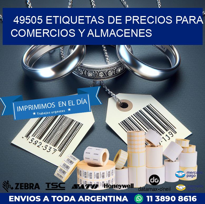 49505 ETIQUETAS DE PRECIOS PARA COMERCIOS Y ALMACENES