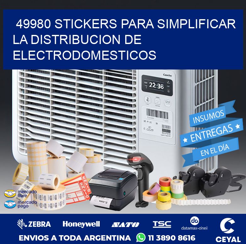 49980 STICKERS PARA SIMPLIFICAR LA DISTRIBUCION DE ELECTRODOMESTICOS