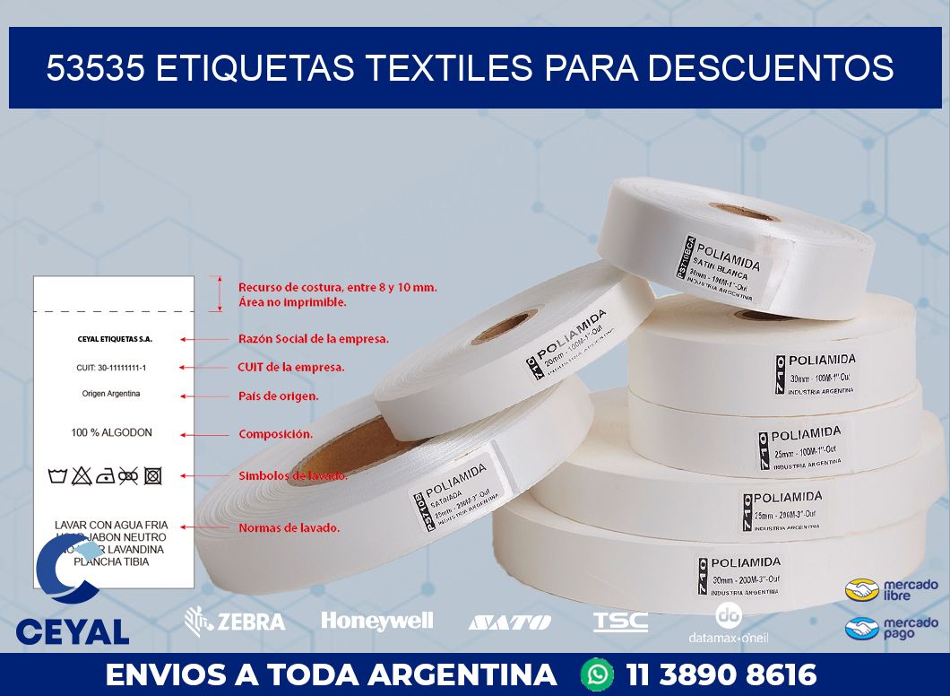 53535 ETIQUETAS TEXTILES PARA DESCUENTOS