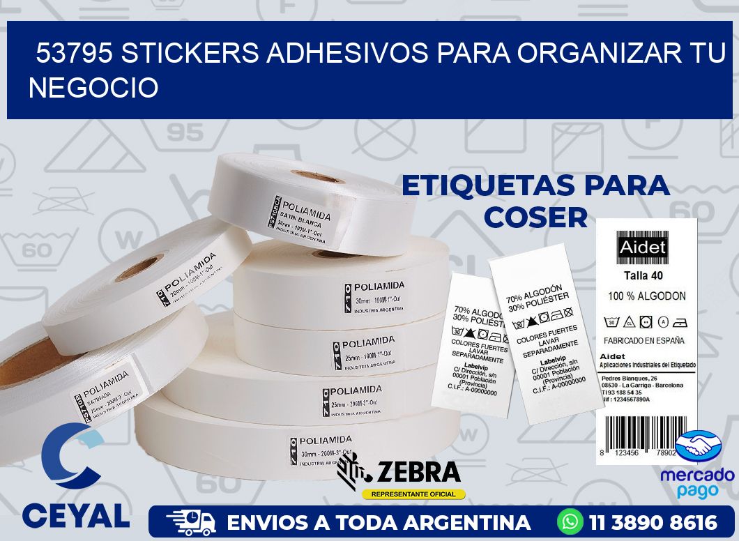 53795 STICKERS ADHESIVOS PARA ORGANIZAR TU NEGOCIO