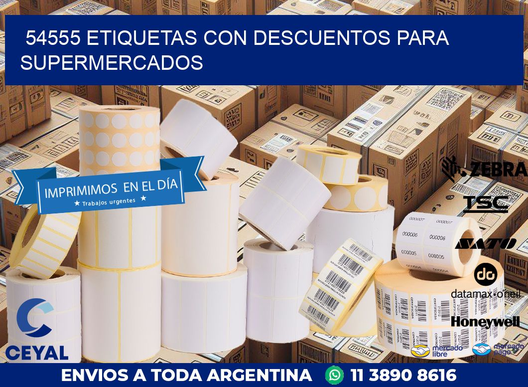 54555 ETIQUETAS CON DESCUENTOS PARA SUPERMERCADOS