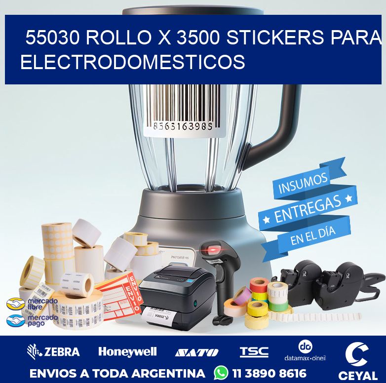 55030 ROLLO X 3500 STICKERS PARA ELECTRODOMESTICOS