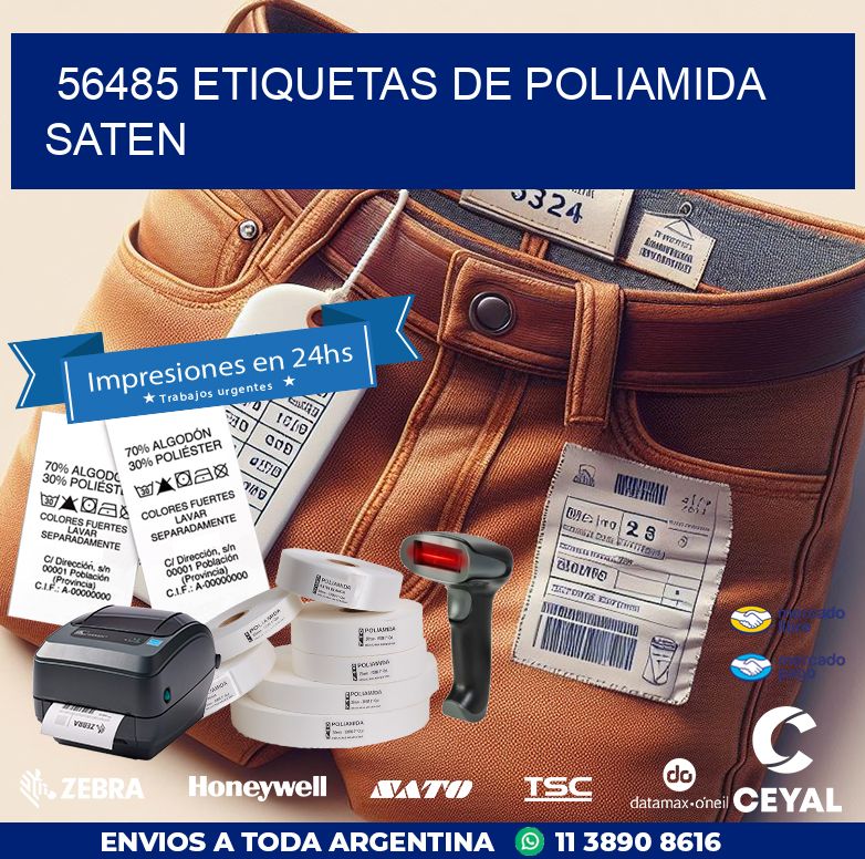 56485 ETIQUETAS DE POLIAMIDA SATEN