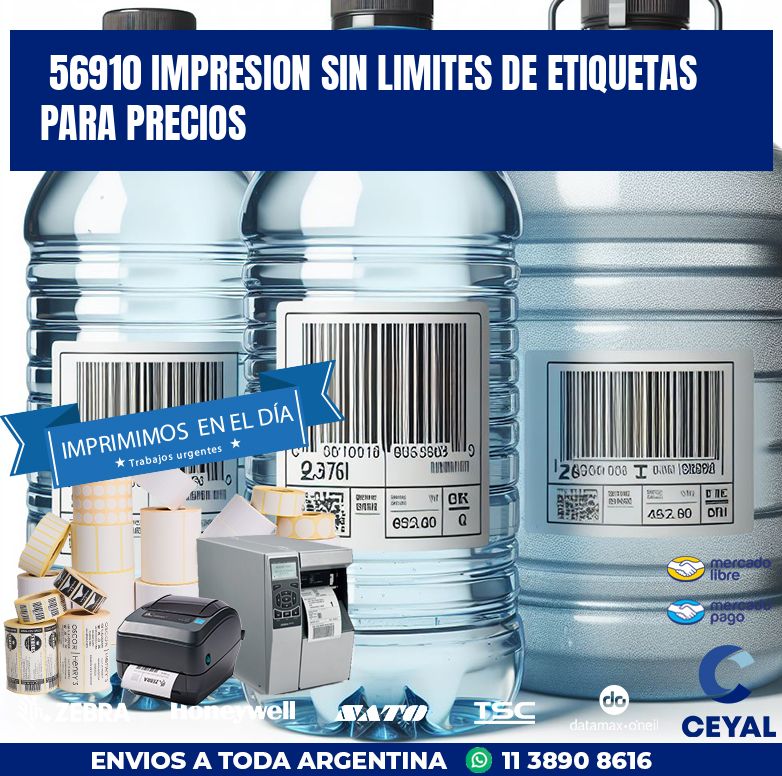 56910 IMPRESION SIN LIMITES DE ETIQUETAS PARA PRECIOS