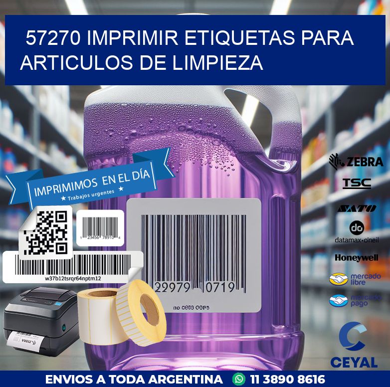 57270 IMPRIMIR ETIQUETAS PARA ARTICULOS DE LIMPIEZA