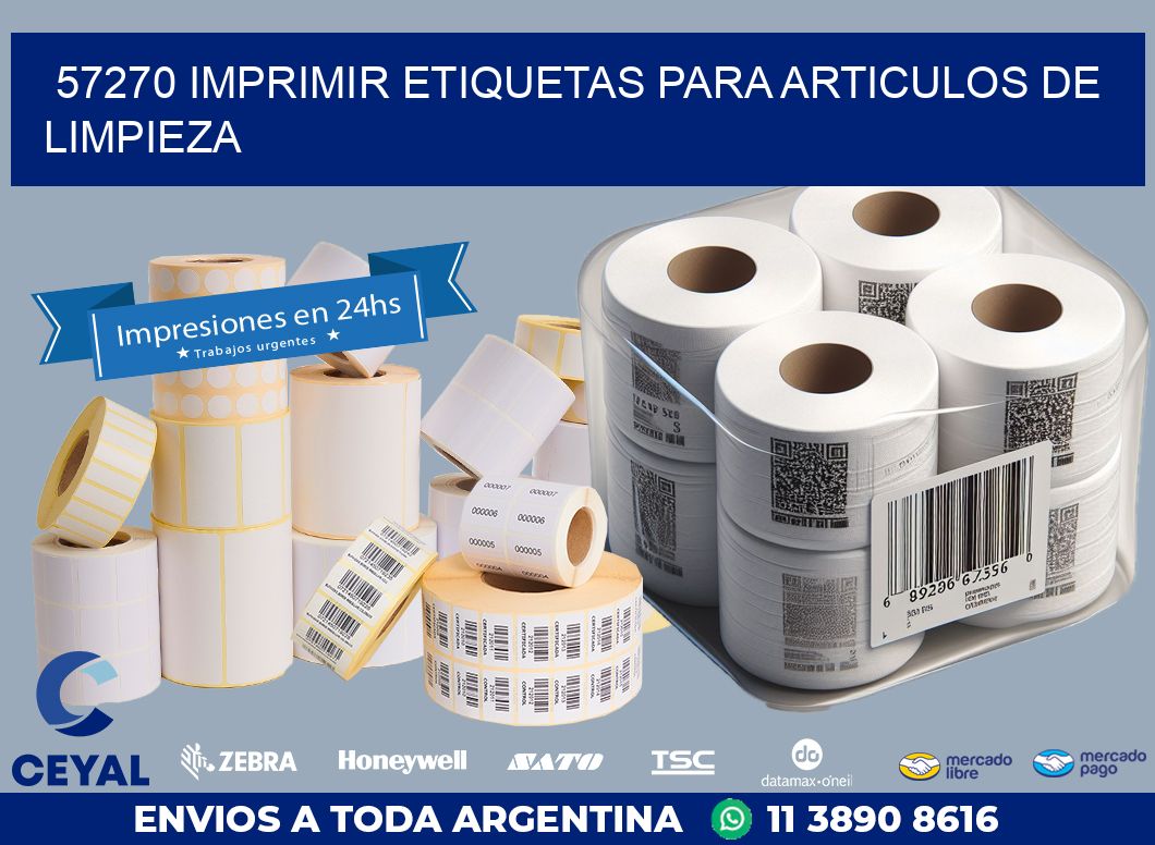 57270 IMPRIMIR ETIQUETAS PARA ARTICULOS DE LIMPIEZA