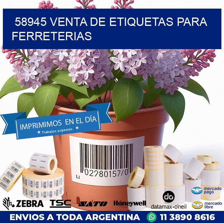 58945 VENTA DE ETIQUETAS PARA FERRETERIAS