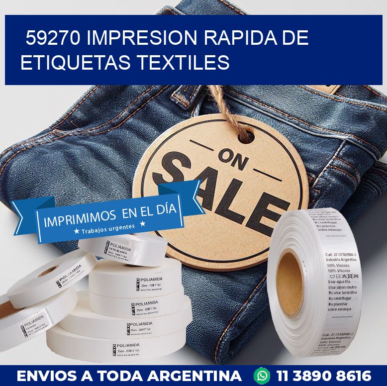 59270 IMPRESION RAPIDA DE ETIQUETAS TEXTILES