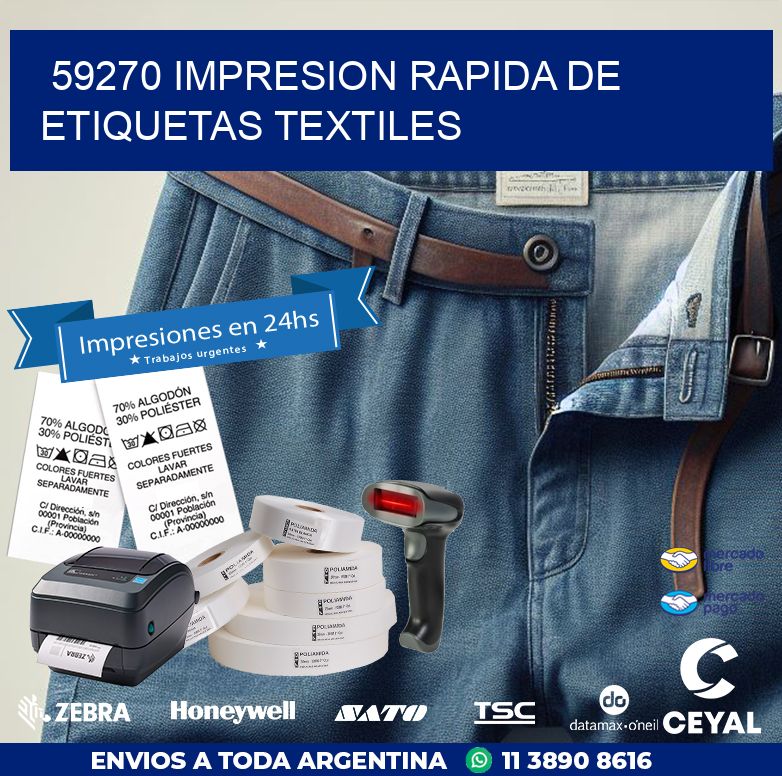 59270 IMPRESION RAPIDA DE ETIQUETAS TEXTILES