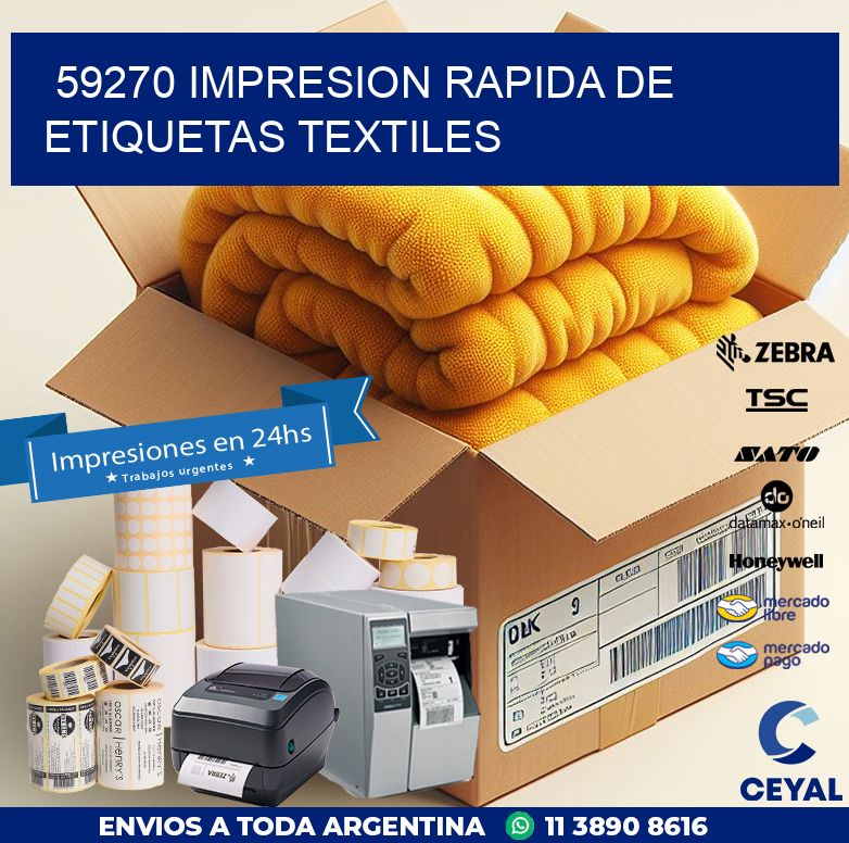 59270 IMPRESION RAPIDA DE ETIQUETAS TEXTILES
