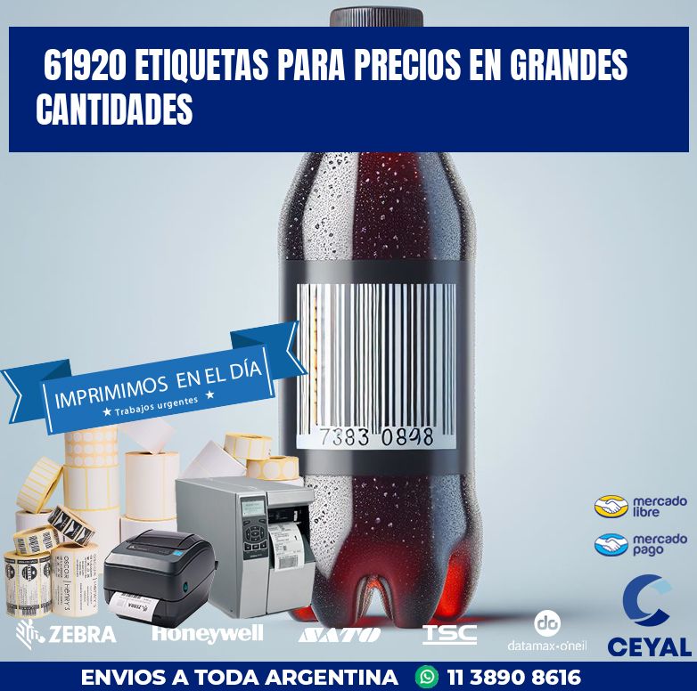 61920 ETIQUETAS PARA PRECIOS EN GRANDES CANTIDADES