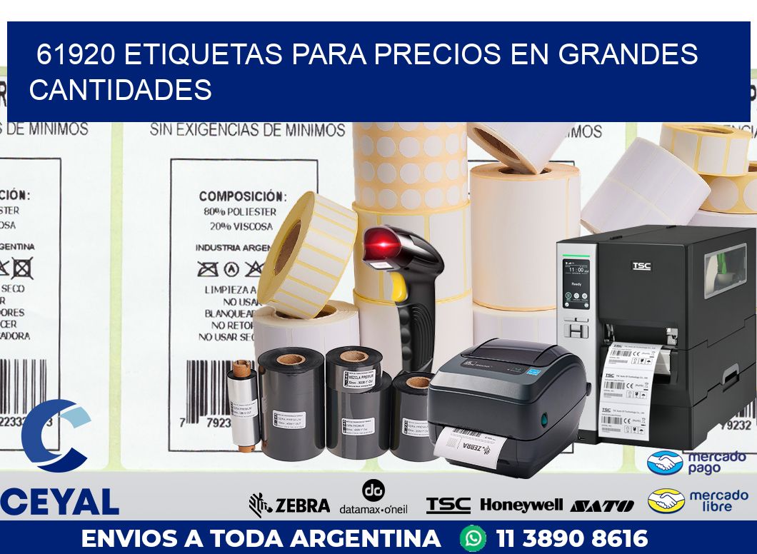 61920 ETIQUETAS PARA PRECIOS EN GRANDES CANTIDADES