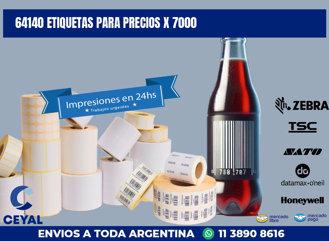 64140 ETIQUETAS PARA PRECIOS X 7000