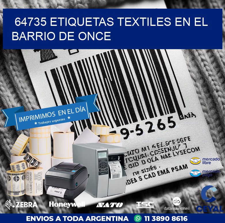 64735 ETIQUETAS TEXTILES EN EL BARRIO DE ONCE