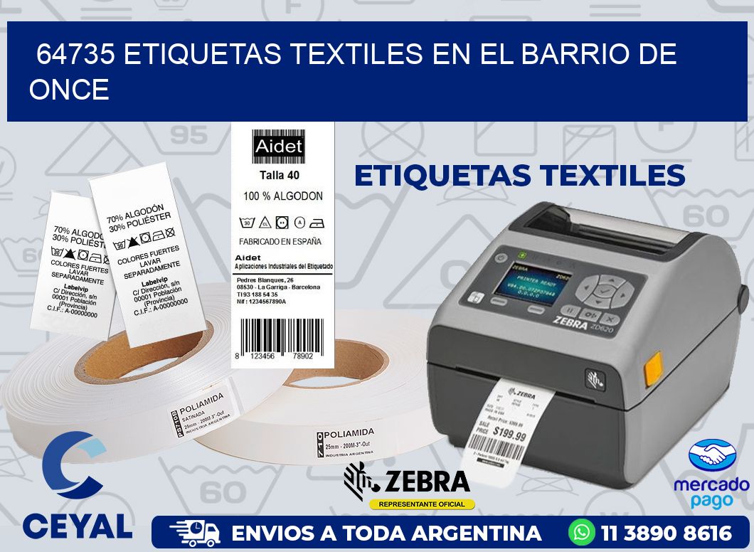 64735 ETIQUETAS TEXTILES EN EL BARRIO DE ONCE