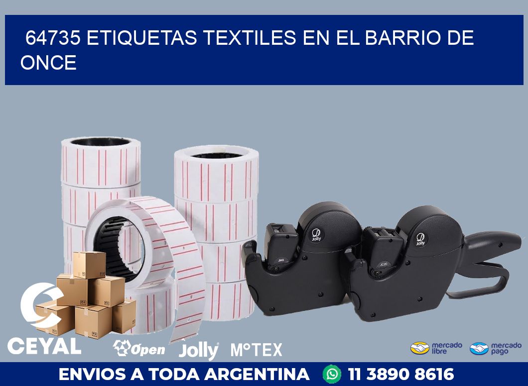 64735 ETIQUETAS TEXTILES EN EL BARRIO DE ONCE