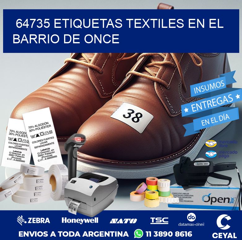64735 ETIQUETAS TEXTILES EN EL BARRIO DE ONCE