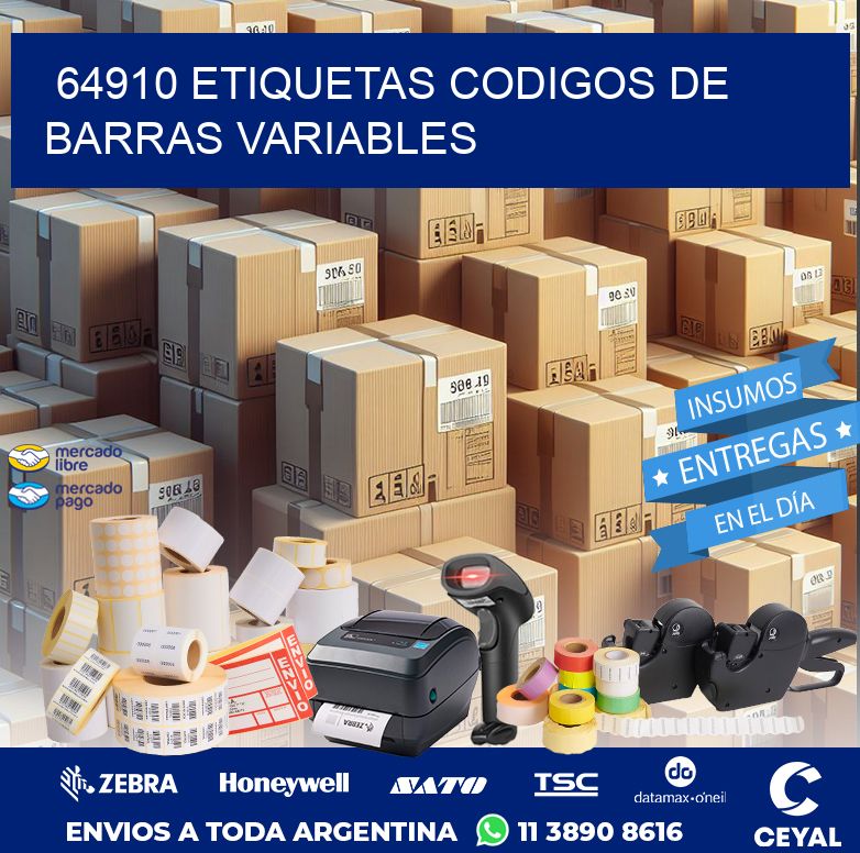 64910 ETIQUETAS CODIGOS DE BARRAS VARIABLES