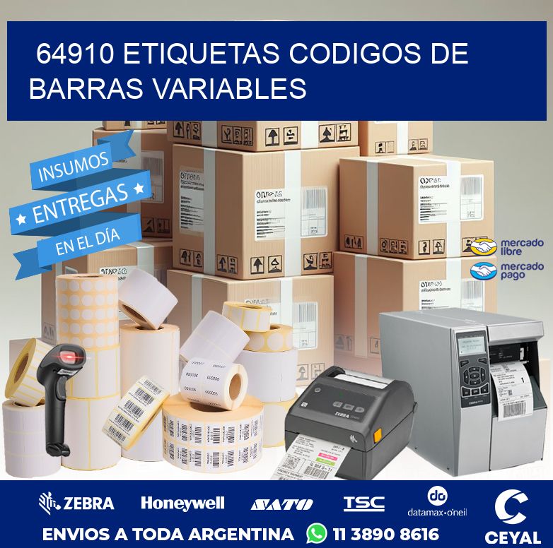 64910 ETIQUETAS CODIGOS DE BARRAS VARIABLES