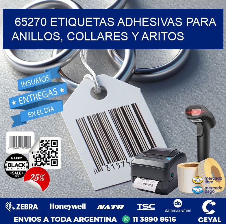65270 ETIQUETAS ADHESIVAS PARA ANILLOS, COLLARES Y ARITOS