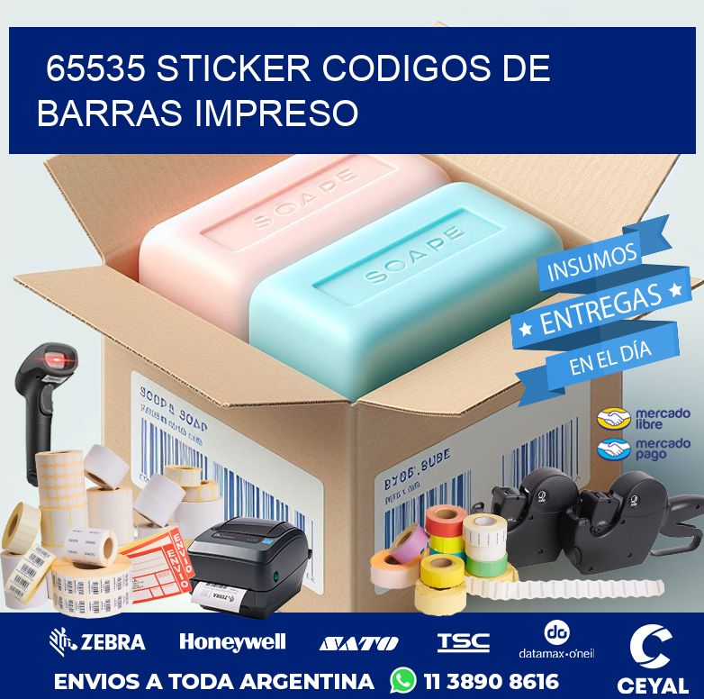 65535 STICKER CODIGOS DE BARRAS IMPRESO