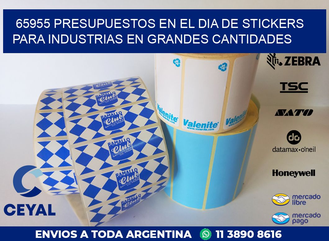 65955 PRESUPUESTOS EN EL DIA DE STICKERS PARA INDUSTRIAS EN GRANDES CANTIDADES