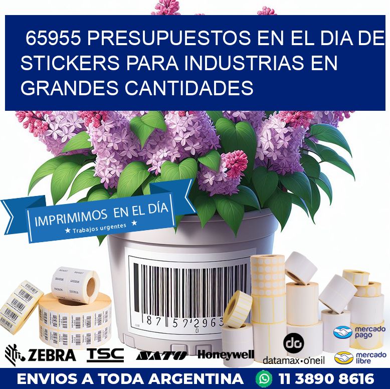 65955 PRESUPUESTOS EN EL DIA DE STICKERS PARA INDUSTRIAS EN GRANDES CANTIDADES