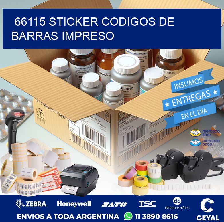 66115 STICKER CODIGOS DE BARRAS IMPRESO