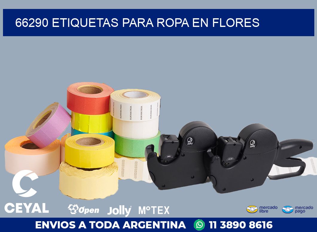 66290 ETIQUETAS PARA ROPA EN FLORES