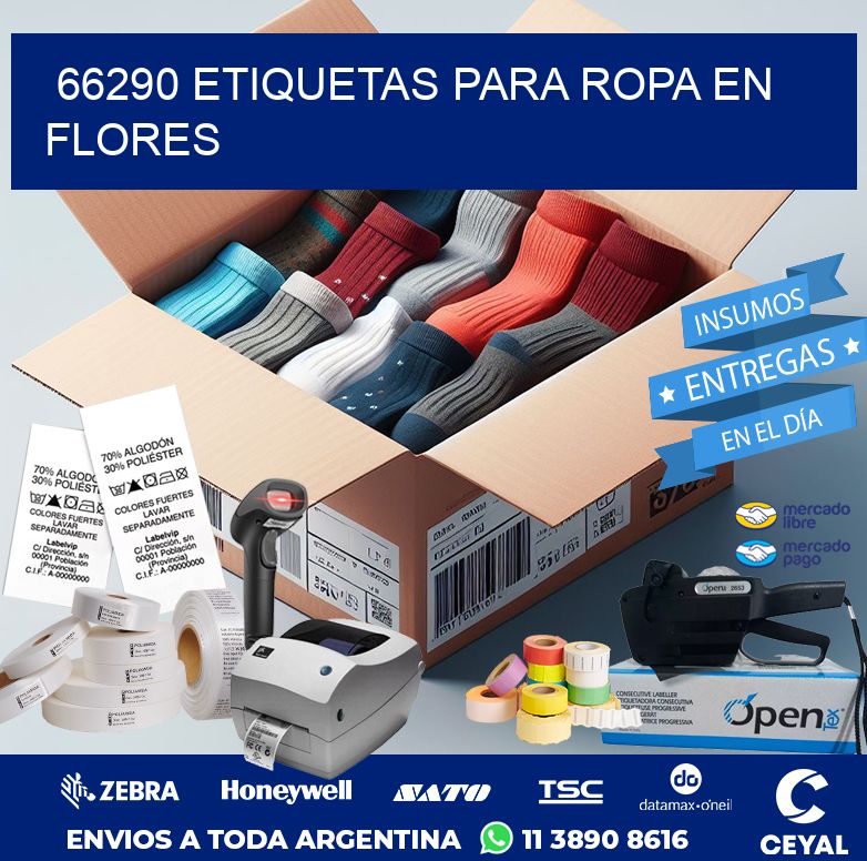66290 ETIQUETAS PARA ROPA EN FLORES