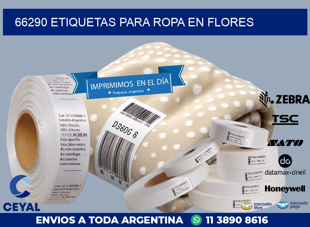 66290 ETIQUETAS PARA ROPA EN FLORES