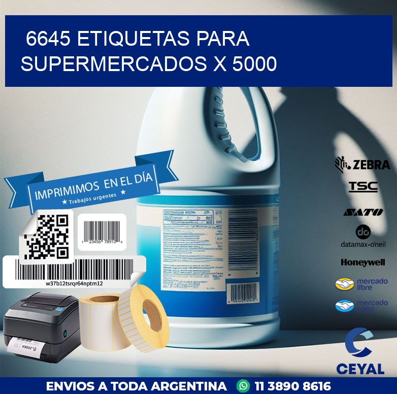 6645 ETIQUETAS PARA SUPERMERCADOS X 5000