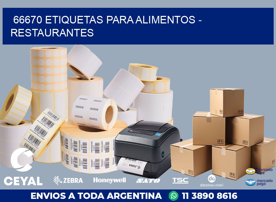 66670 ETIQUETAS PARA ALIMENTOS – RESTAURANTES