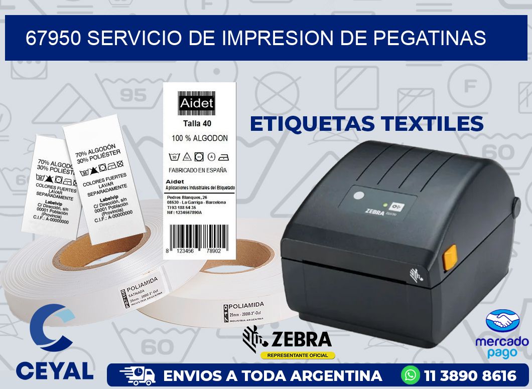 67950 SERVICIO DE IMPRESION DE PEGATINAS
