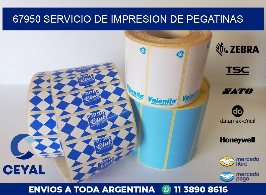 67950 SERVICIO DE IMPRESION DE PEGATINAS