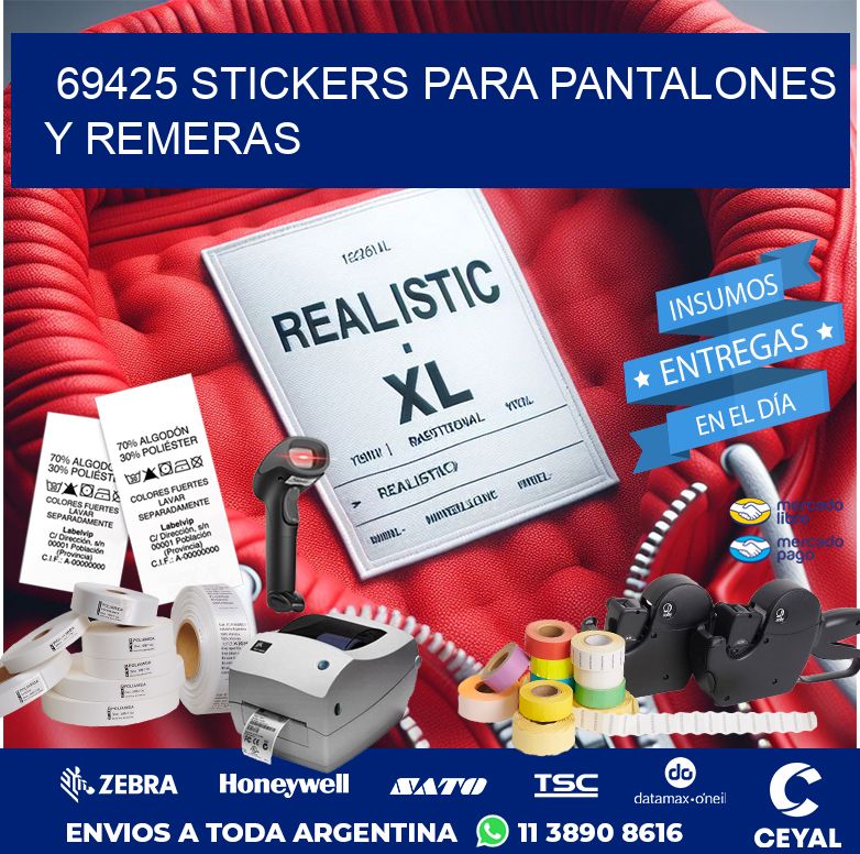 69425 STICKERS PARA PANTALONES Y REMERAS