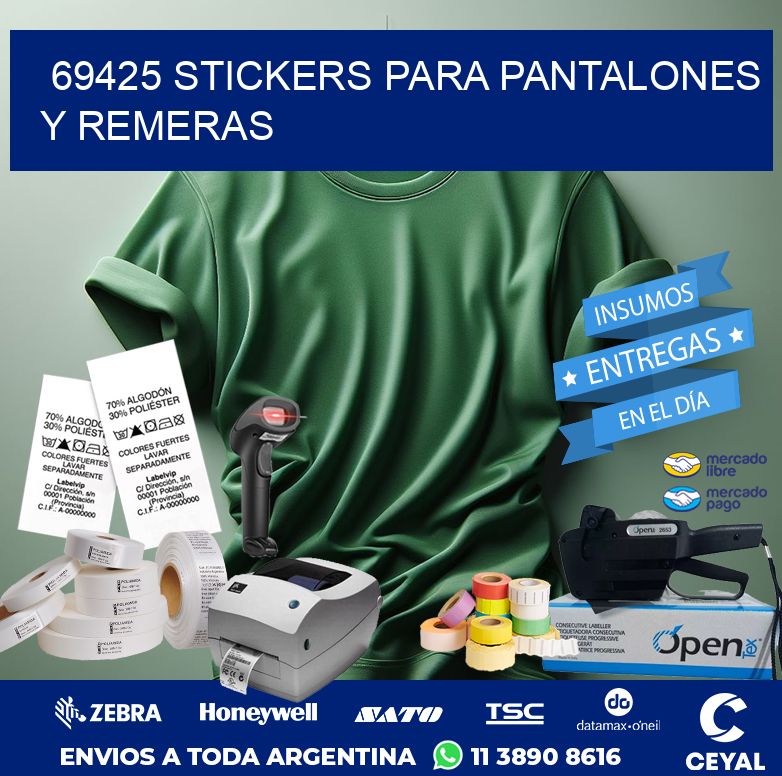 69425 STICKERS PARA PANTALONES Y REMERAS
