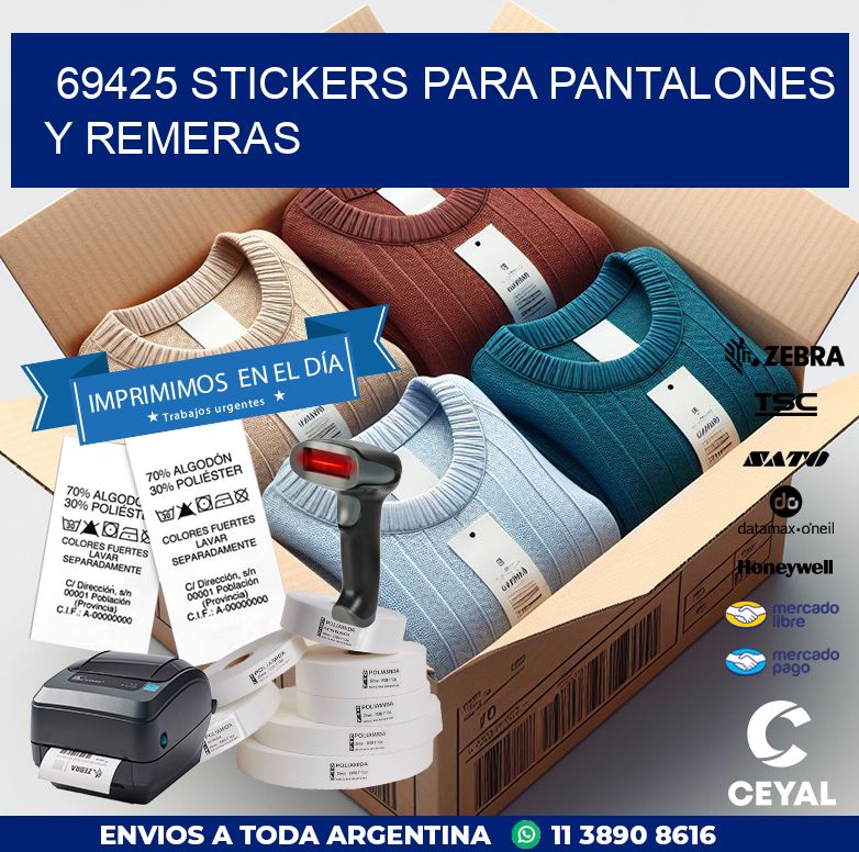 69425 STICKERS PARA PANTALONES Y REMERAS