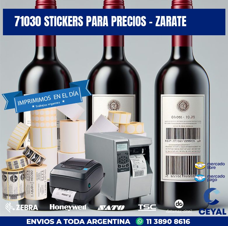 71030 STICKERS PARA PRECIOS - ZARATE