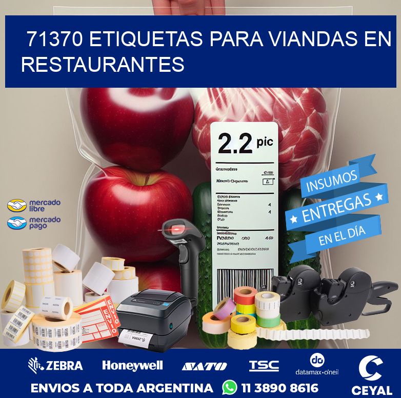 71370 ETIQUETAS PARA VIANDAS EN RESTAURANTES