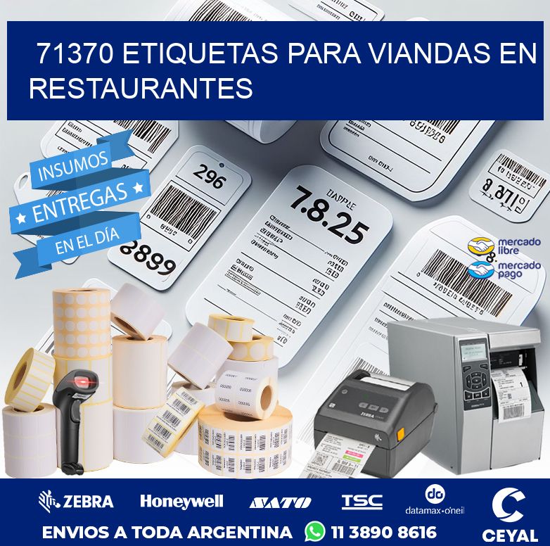 71370 ETIQUETAS PARA VIANDAS EN RESTAURANTES